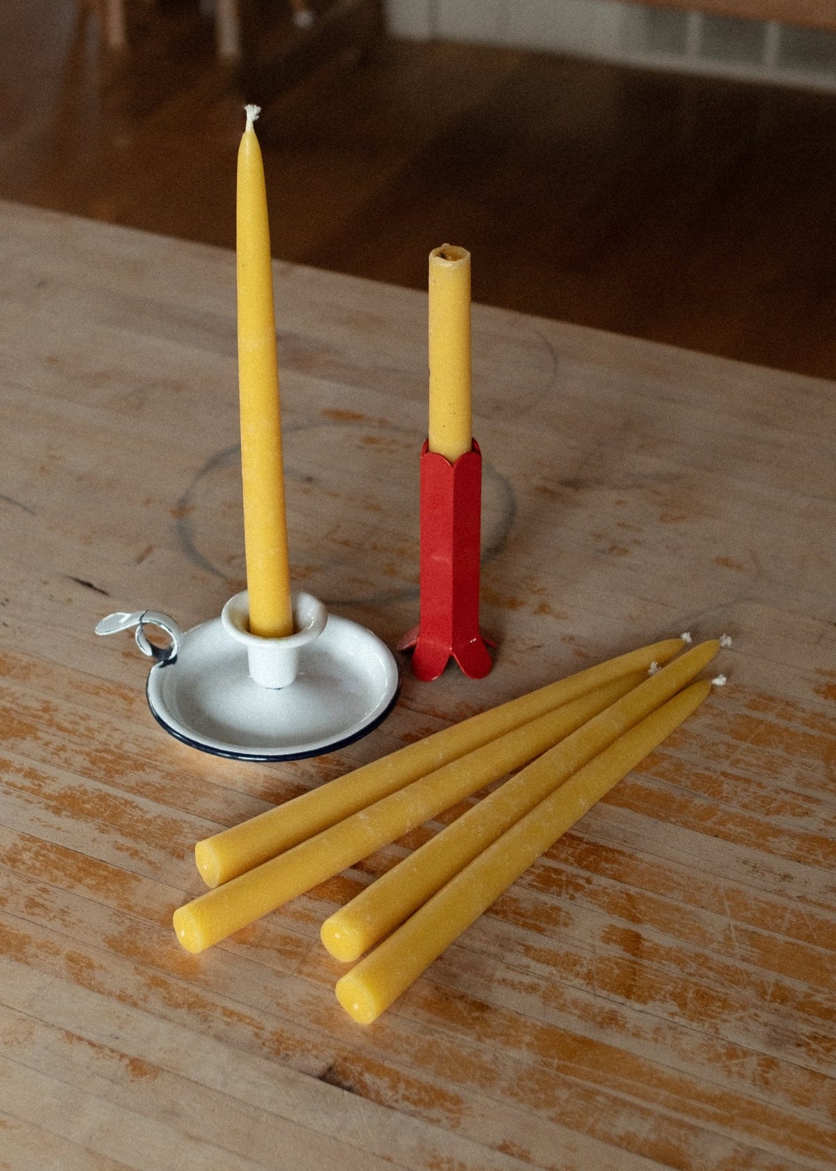 Yellow Beeswax Candles - Ballerina Farm