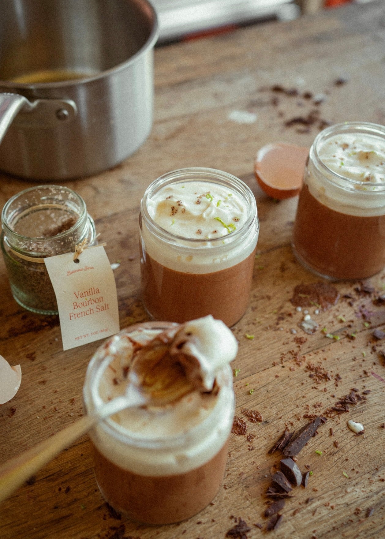 Chocolate Mousse with Cardamom Whipped Cream - Ballerina Farm