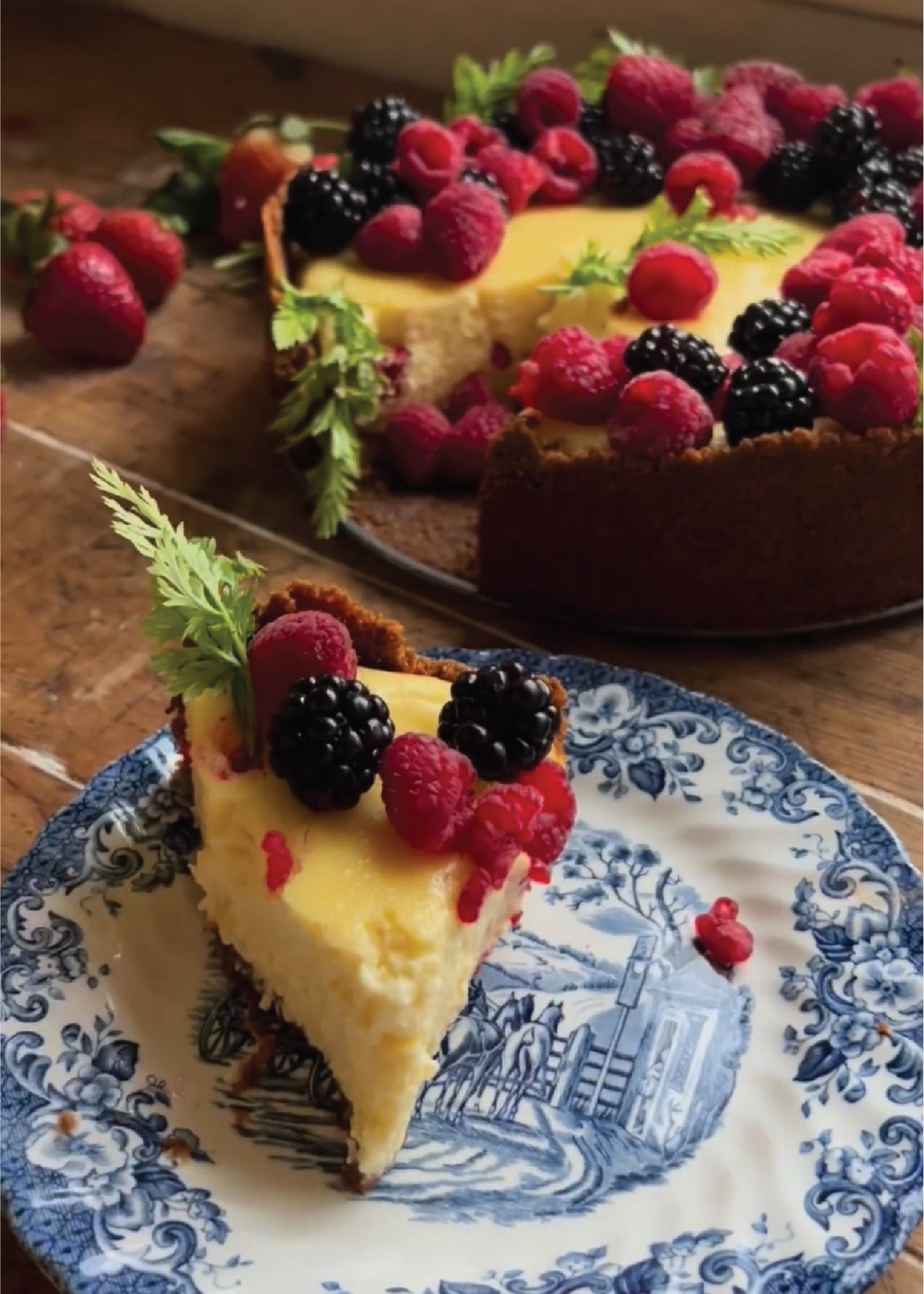Lemon Cheesecake with Homemade Crust - Ballerina Farm